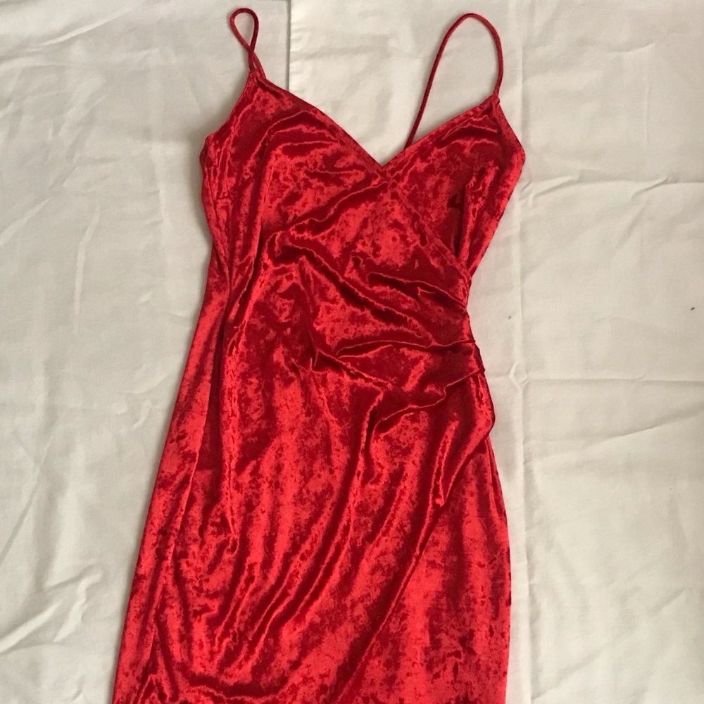 Velvet red dress